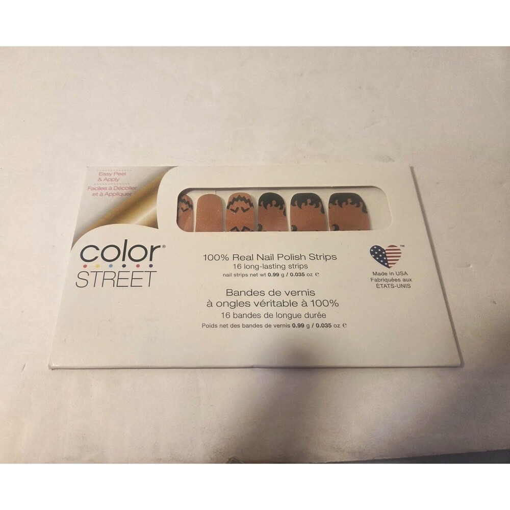 Color Street Nail Polish Strips Hey Pumpkin Brown Black Glitter Halloween